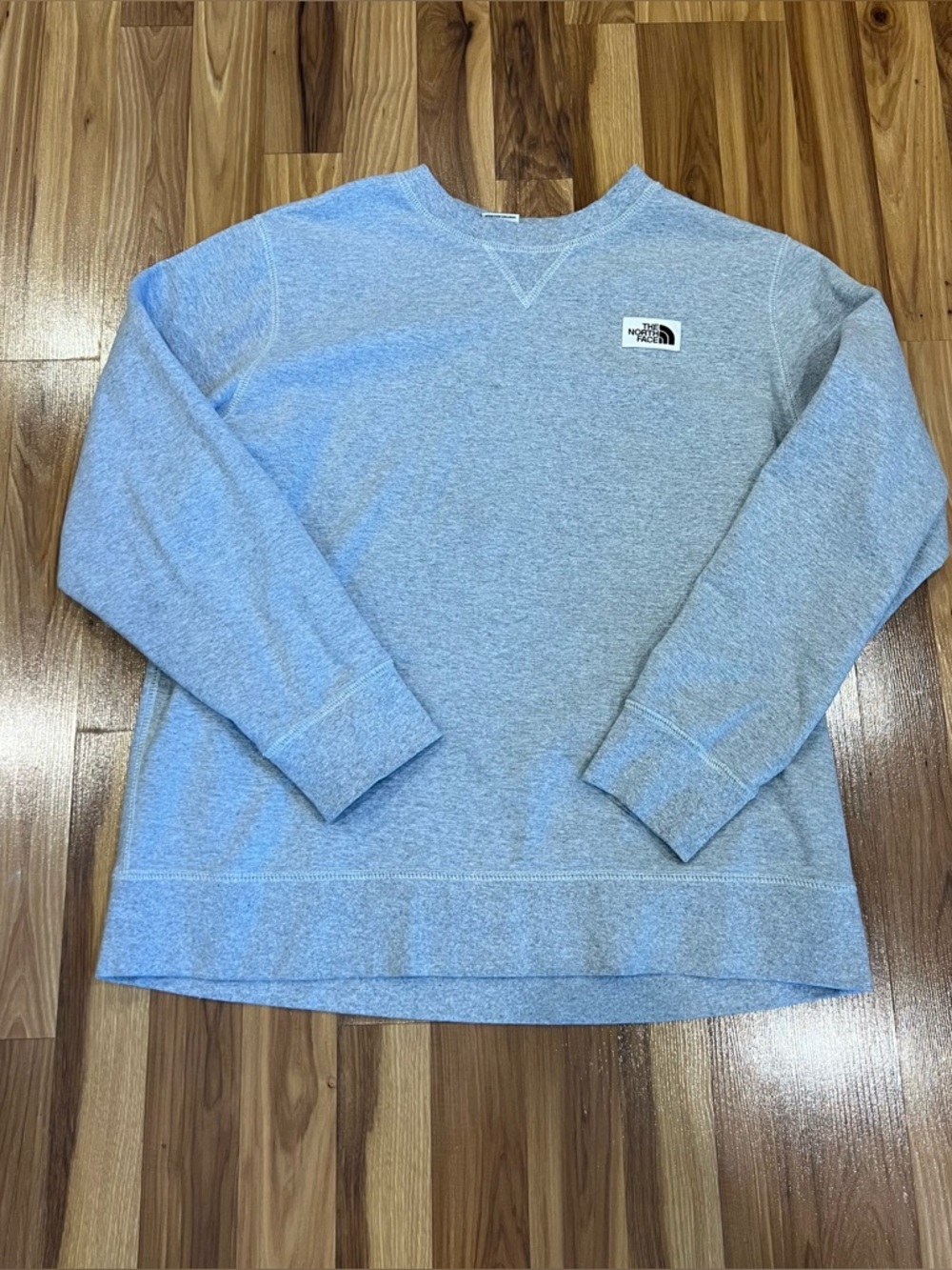 North face heritage patch gray crew neck xl